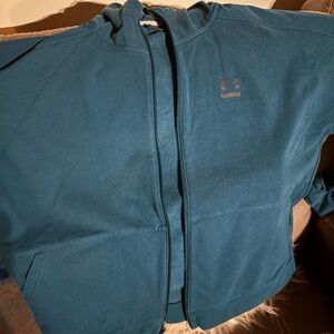 Teal Under Armour zip up hoodie